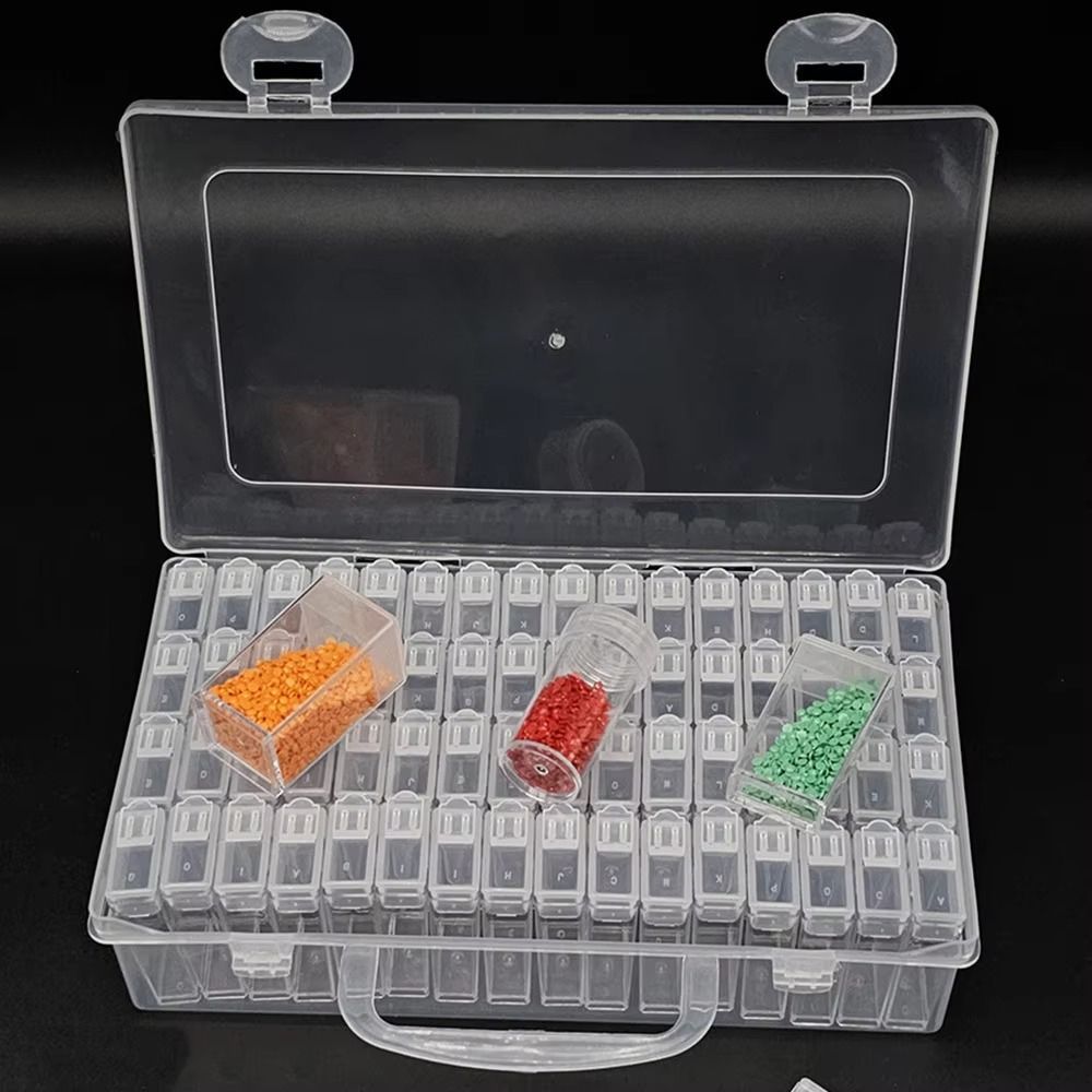 Hộp đựng phụ kiện thêu CHEESELY, có tay cầm Hộp lưu trữ hạt Perler, Hộp lưu trữ DIY di động