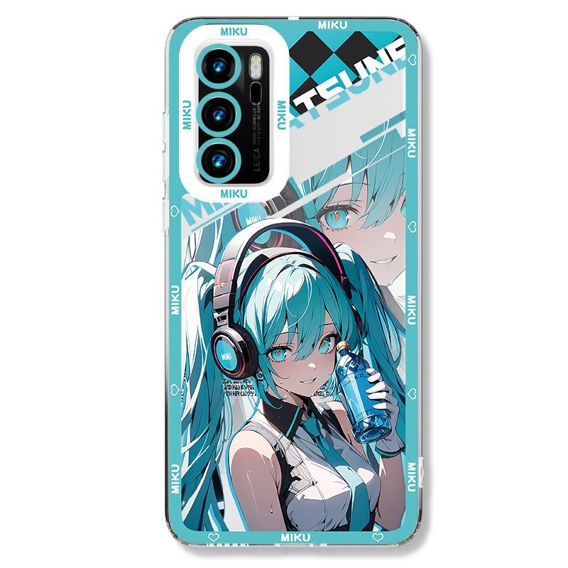Ốp Lưng Cho Samsung Galaxy S26 Edge Ultra Plus S10 Note 20 10 Plus A57 A56 M54 F54 M23 M60 Hatsune Miku Anime Hoạt Hình Trong Suốt Silicon Mềm