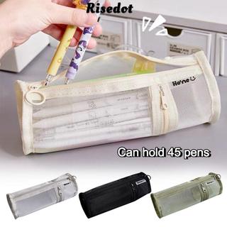Túi văn phòng phẩm RISEDOT, Túi đựng bút lưới dung tích lớn, Quà tặng hộp bút đa chức năng có thể tháo rời sáng tạo