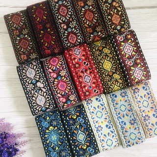 Dân Tộc Ren Jacquard Ruy Băng Totem Họa Tiết Hoa Quần Áo Túi Phụ Kiện SH-781 Chiều Rộng khoảng 5CM 4QF7