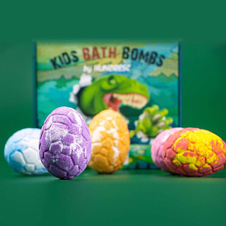 Dinosaur Egg Bath Bomb with Toy Inside | Kids Bath Salt Ball for Skin Care | Parent-Child Fun Gift
