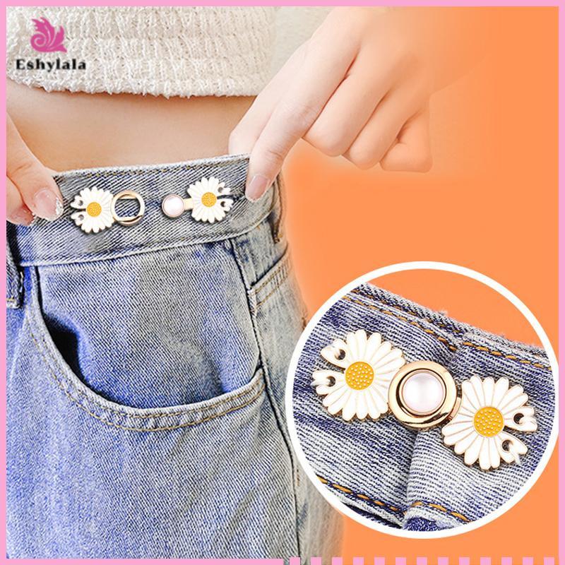 Eshylala Phụ Kiện Quần Jeans Eo Điều Chỉnh Nút Kim Loát Tháo Rời