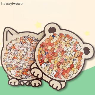 [HAW] 1 Bộ Ghép Hình Giảm Căng Thẳng Động Vật Chó Mèo Chủ Đề Gấu Hoạt Hình Đồ Chơi Xếp Hình Bằng Gỗ Để Trang Trí Nhà Đồ Chơi Giáo Dục Vui Nhộn Quà Tặng VN