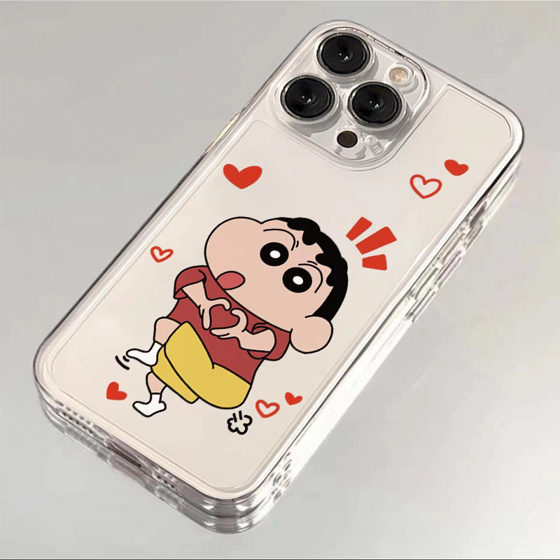 Mùa Xuân Đi Chơi Crayon Shinchan Ốp Lưng Điện Thoại Samsung Galaxy S21 S10 S20 Plus FE S22 Note 20 Ultra J7 Prime Note 10 Plus Lite A11 Vỏ Hoạt Hình Dễ Thương Chống Sốc Thời Trang TPU Trong Suốt