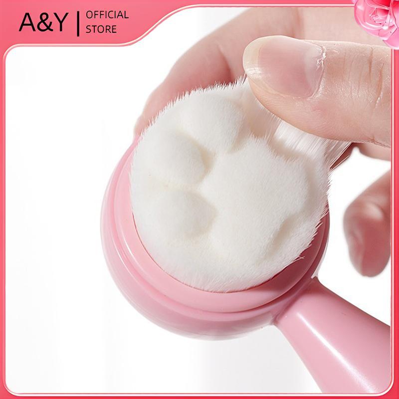 A & Y Silica Gel Facial Brush Hai Mặt Sữa Rửa Mặt Đầu Loại Bỏ Sản Phẩm Làm Sạch Lỗ Chân Lông Tẩy Tế Bào Chết Bàn Chải Mặt.