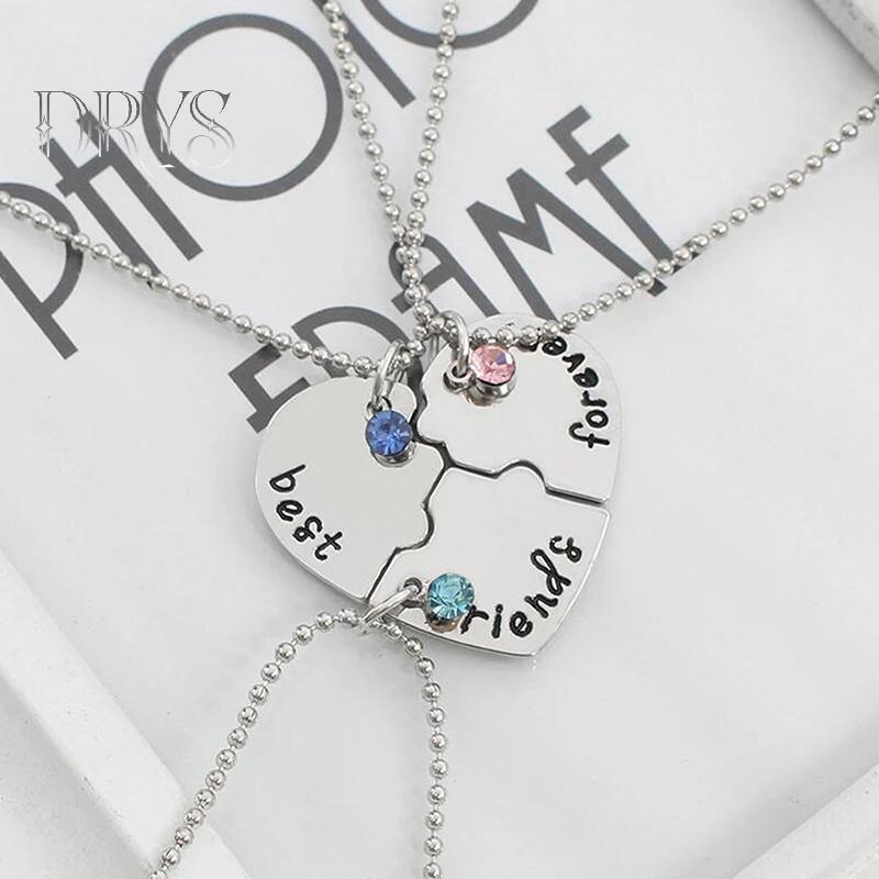 (TFT) Bộ 3 Mặt dây chuyền nối hình trái tim - Trang sức tình bạn cho cặp đôi mới
