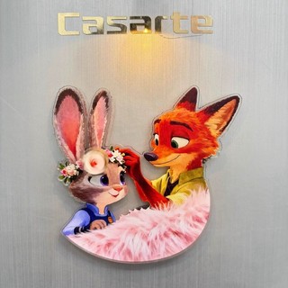 Kawaii Zootopia Xoay Nam Châm Tủ Lạnh Hoạt Hình Dễ Thương Thiết Kế Động Vật Từ Tủ Lạnh Miếng Dán Dành Cho Người Hâm Mộ Trang Trí Quà Tặng