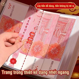 Sổ tiết kiệm đựng tiền da PU đẹp, kèm khoá mini - Lựa chọn lý tưởng làm sổ tay quản lý chi tiêu cá nhân 100 ngày