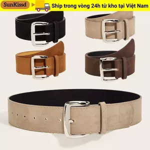 Thắt lưng rộng da lộn SUNKISSD, Dây đeo thắt lưng có khóa chốt hợp thời trang dành cho nữ Chiều rộng 4,8cm Đa năng Dây đeo thắt lưng công sở thông thường Quà tặng