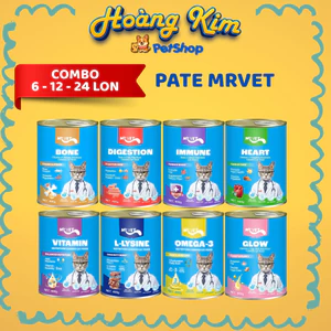 Combo 6-12-24 Lon Pate Mèo MRVET 400G - Thức ăn mèo tiêu hóa, sáng mắt, mượt lông