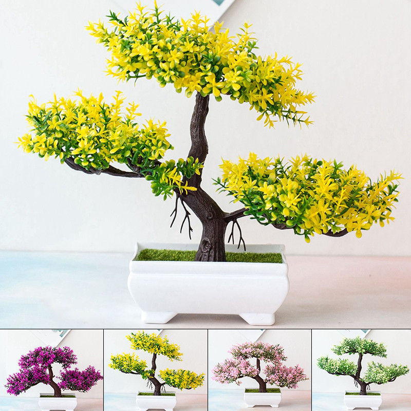 <cosyh>Artificial Pot Plant Display Fake Cabinets Indoor Outdoor Lifelike Pine tree