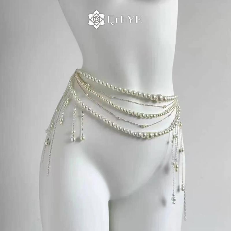 Dây xích ngọc trai retro hoa cho nữ bé gái - Quà tặng thời trang mới