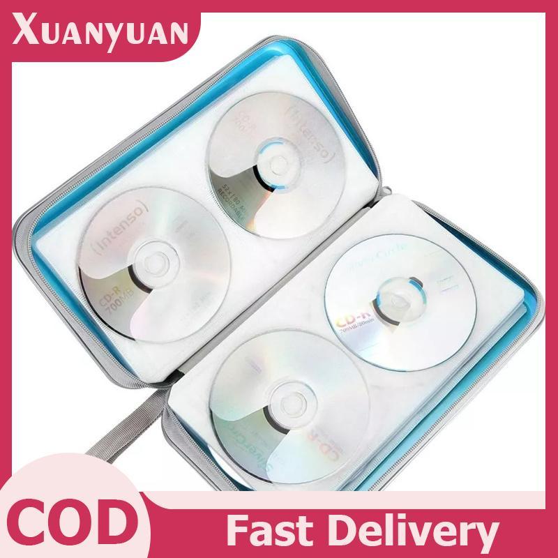 XUAN 80 Tờ CD DVD Mang Theo Bao Đựng Đĩa Đựng CD Tay Ví Album Hộp Cứng Gói Nhựa Đĩa DVD Đĩa VN