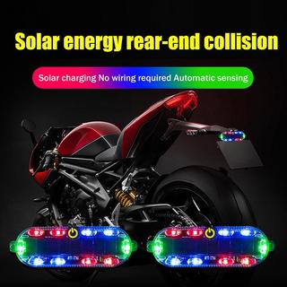 QIUWU Năng Lượng Mặt Trời Mortorcycle LED Đèn Cảnh Báo Ô Tô Đi Đêm Đuôi Đèn Chống Rây Nhấp Nháy Cho Xe Máy Điện.