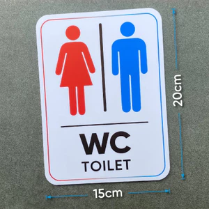 Biển Nhà Vệ Sinh, Bảng Toilet, Biển WC, Biển Báo Nhà Vệ Sinh, in UV , Dán Tường, Chống Nước, Chống Nắng