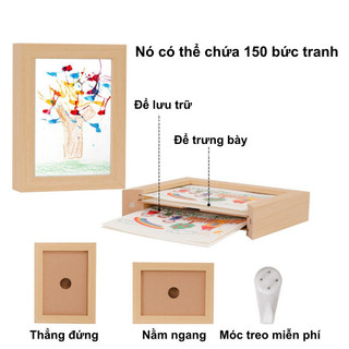 【BabyJoy】Khung lưu trữ tranh vẽ cho bé,khung tranh album,dung tích 130-150 tranh A4,nắp nam châm dễ thay đổi