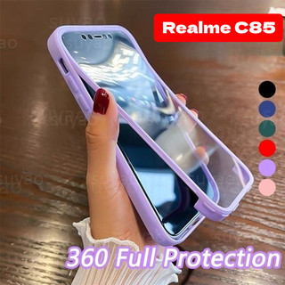 Dành Cho Realme C85 5G Pro C85Pro 2025 Ốp Điện Thoại Toàn Thân 2 Trong 1 Vỏ Hai Mặt RealmeC85 RealmeC85Pro Bảo Vệ 360 Mặt Trước + Mặt Sau Vỏ Chống Sốc Silicon Mềm