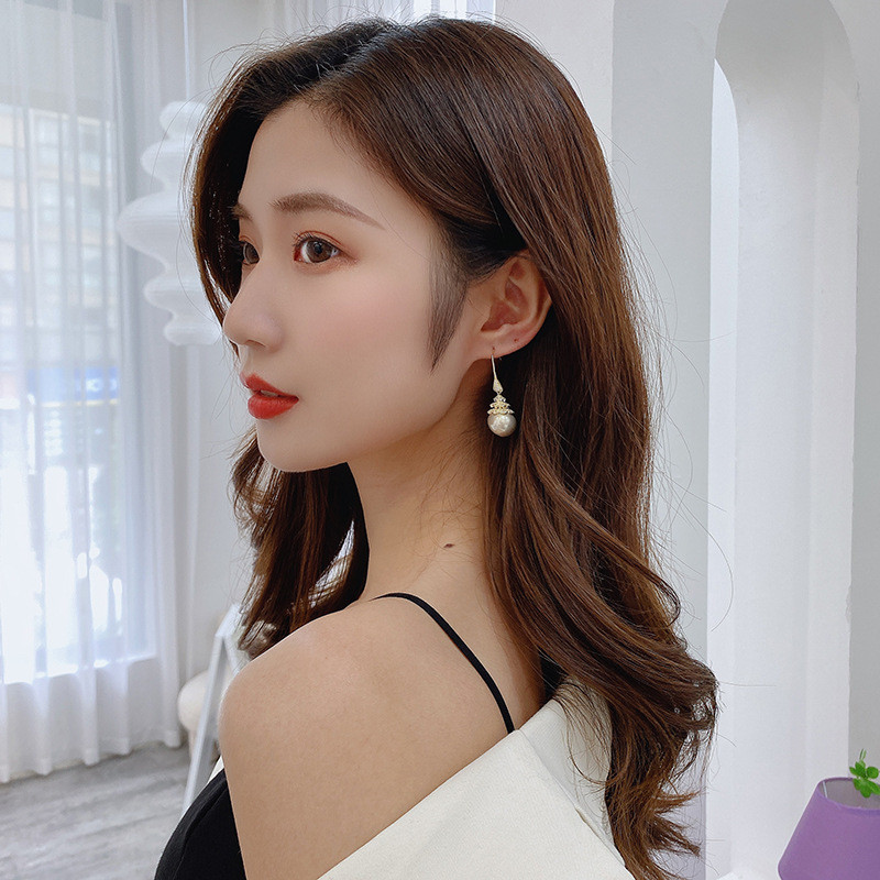 Bông tai ngọc trai pha lê thời trang đa năng