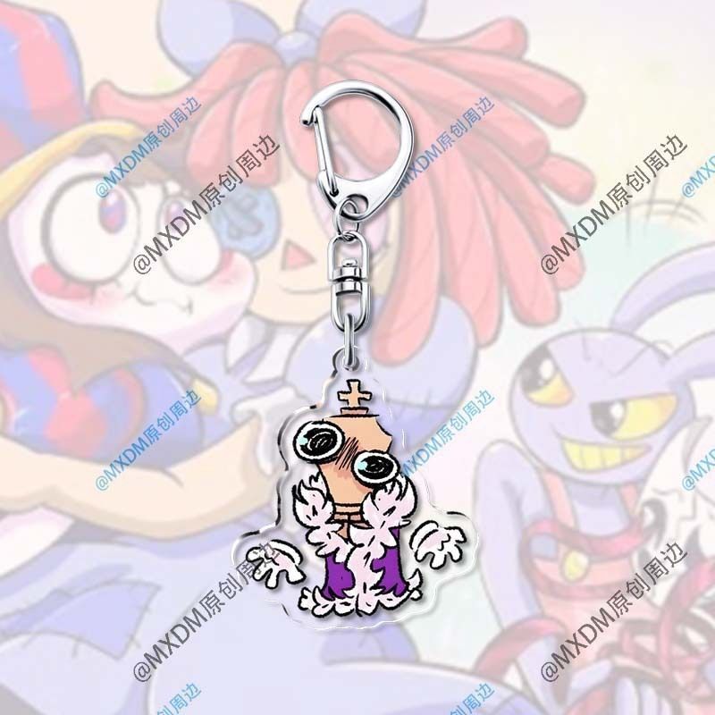 Pomni Ragatha Jax Anime KeyChain Digital Circus Men Key Chain for Women Cartoon Creative Figure Acrylic
