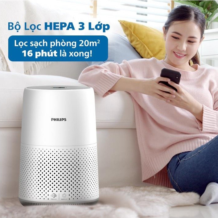 Máy lọc không khí Philips AC0850/20 - Diện tích 49m2 - Kết nối wifi - Bảo hành chính hãng 24 tháng