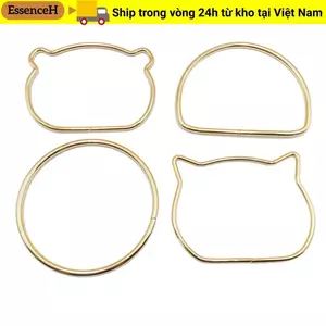 ESSENCEH 1 Cặp Túi Mang Nhẫn, Nhiều Hình Dạng Tay Cầm Túi Chắc Chắn, Bền Đẹp Không Dễ Mờ Sắt Hành Lý Phần Cứng Phụ Kiện DIY