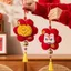 Treo Cửa Trang Trí Tết Hình Ngựa May Mắn - Phụ Kiện Treo Tay Nắm Cửa Decor Phòng Khách Mang Lại Tài Lộc & Không Khí Lễ Hội