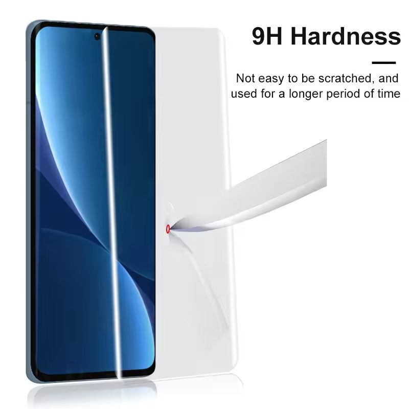 Miếng Dán Màn Hình Kính Cường Lực Nano Optics UV Chất Lỏng Cho Redmi Note 15 14 13 Pro Plus Pro+ 4G 5G 2026 Viền Cong Tràn Màn Hình, Độ Cứng 9H