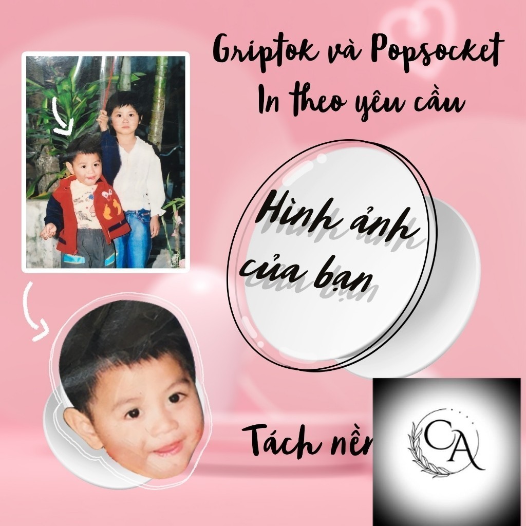 Popsocket in theo yêu cầu hình tự chọn griptok in theo yêu câu