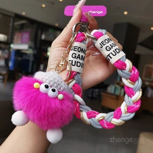 Dây Điện Thoại Di Động Nữ Cổ Tay Phong Cách Mới Đuôi Ngựa Dây Bện Mạnh Mẽ Bền Dễ Thương Than Bánh Sang Trọng Mặt Dây Chuyền Túi Treo Ngoài Trời