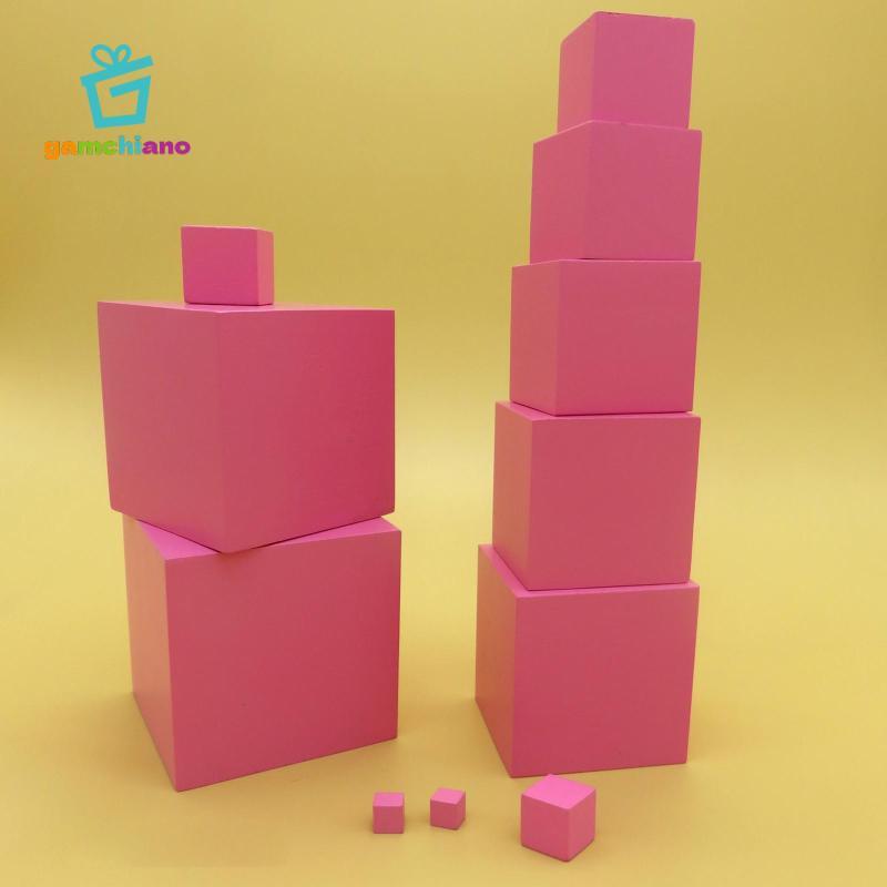 Gamchiano Montessori Tháp Hồng Học Tập Đồ Chơi Giáo Dục Kỹ Năng Thiết Thực Cho Trẻ Em