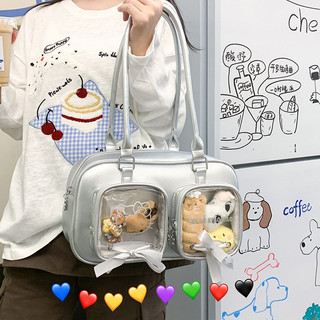 Dây đeo bướm Hello Kitty in hình túi đeo vai itabag PVC trong suốt dành cho nữ