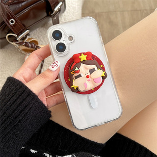 3D Silicone Cô Gái Khóc Hoạt Hình Từ Giá Đỡ Điện Thoại Di Động Đa Năng Giá Đỡ Video