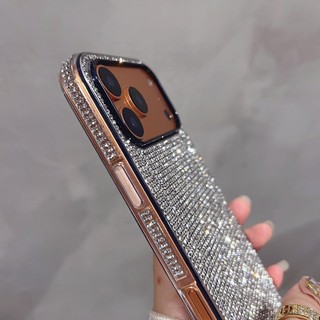 Ốp Điện Thoại Thích Hợp Full Kim Cương Bán Chạy Cho iPhone17 Air 16 15 14 13 12 11 Promax 7 8 Plus XsMax XR X X Xs Khung Kim Cương Giả Siêu Flash Với Vỏ Điện Thoại Kim Cương Chống Sốc
