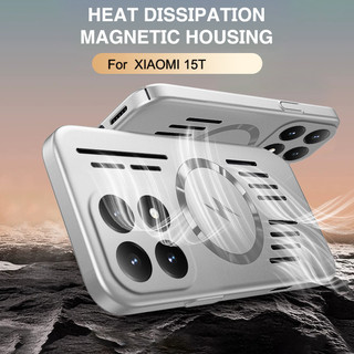 Từ Tính Siêu Mỏng Tản Nhiệt Dành Cho XIAOMI 15T Pro Sạc Không Dây Sơn Kim Loại Cứng PC Cho MI15T Pro