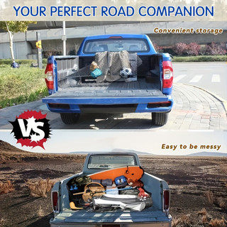 Lưới chở hàng cho xe bán tải với 6 móc Dụng cụ tổ chức lưới chở hàng công suất lớn Thích hợp cho xe SUV thích ứng trên mái nhà