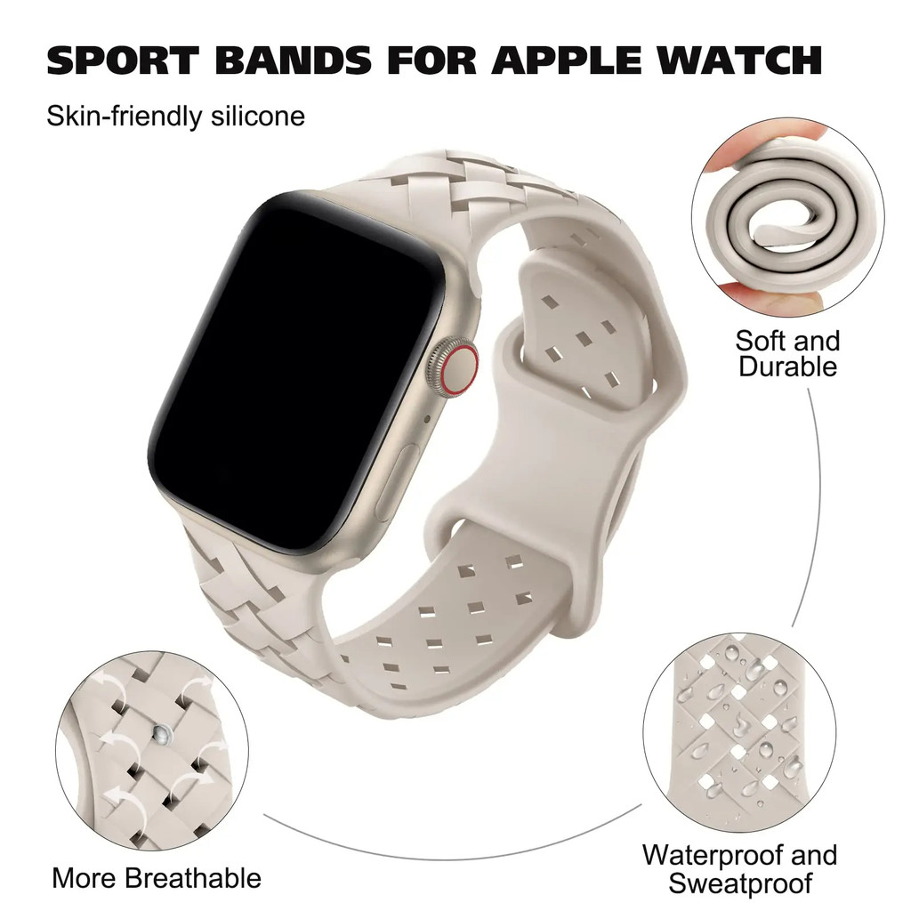 Dây đeo silicon tương thích cho Apple Watch Series11 / 10 46mm 42mm Ultra3 / 2 / 1 49mm 9 8 7 6 5 4 SE 45mm 44mm 42mm 40mm 38mm