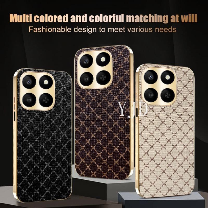 Ốp Lưng Cho Honor 400 Smart X7d Phong Cách Mới Thời Trang Sang Trọng Da Mạ Điện Khung TPU Chống Rơi Vỏ Điện Thoại