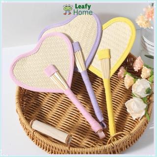 [Giao hàng từ Việt Nam] Quạt cầm tay dệt LEAFYHOME, với quạt Raffia thủ công có viền đầy màu sắc, Quạt lá cọ nhẹ tự nhiên Mặt dây chuyền trang trí nội thất