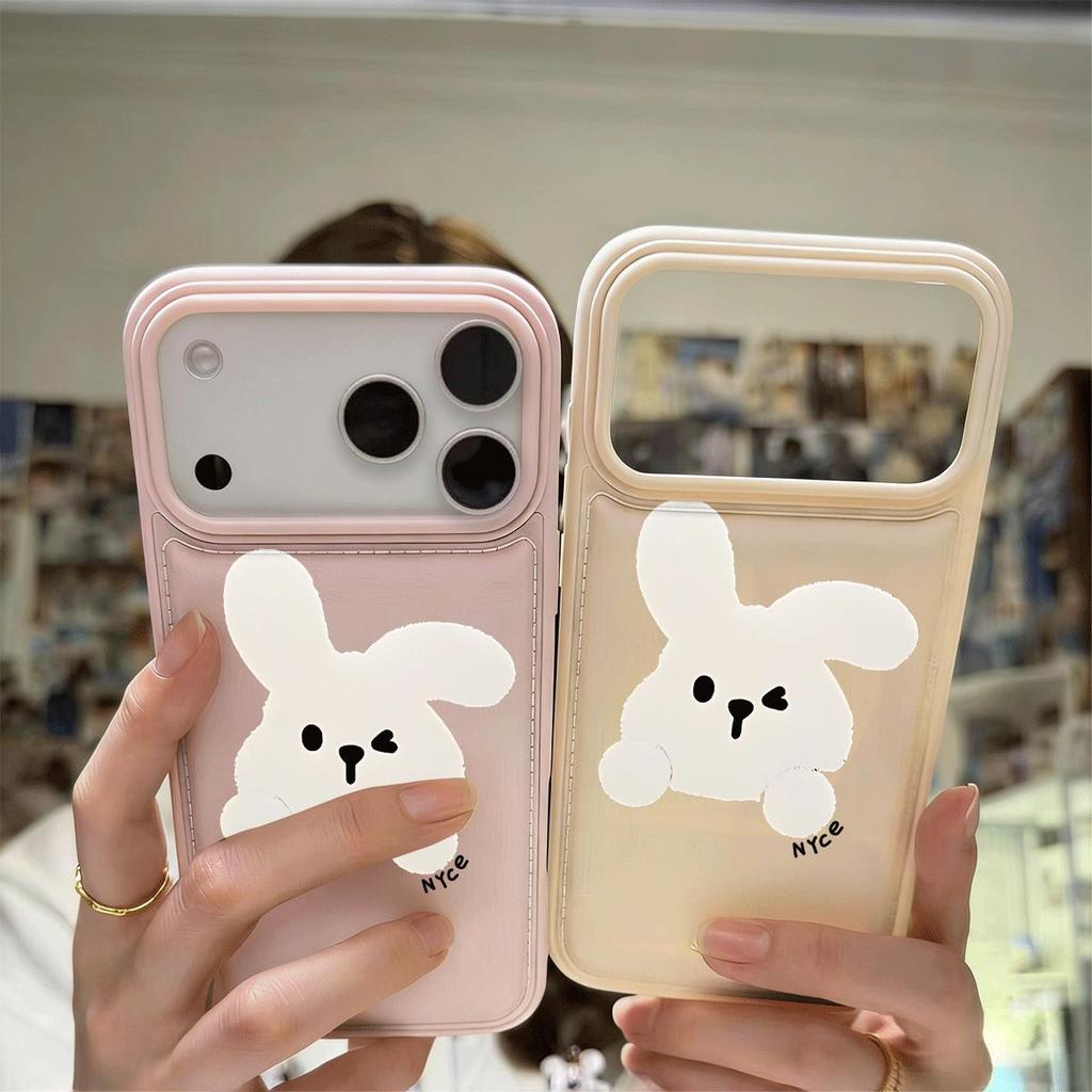 Gấu con thỏ cho iPhone 17Pro trường hợp điện thoại 15plus Nhật Bản Hàn Quốc 1312pro cá tính 11 lỗ lớn