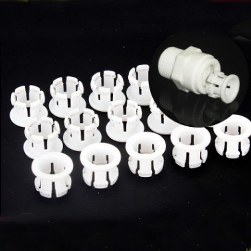 10 Chiếc 1 / 4 '' 3 / 8 '' Trắng Bên Trong Vuốt Khóa Giữ Vòng Cho RO Lọc Nước Hệ Thống Thẩm thấu Ngược Ống PE Đầu Nối Nhanh