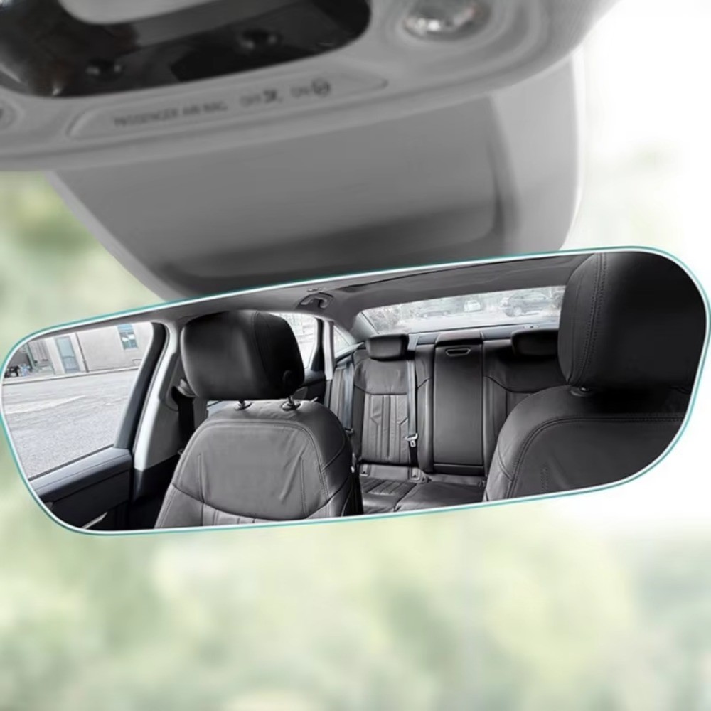 DELMER Chống chói Nội thất ô tô Chiếu hậu, Gương chiếu hậu lồi góc rộng có thể điều chỉnh, Vỏ gương che nắng dễ trượt độ phân giải cao chống vỡ