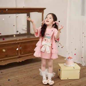 Váy thun bé gái mùa hè hợp thời trang mát mẻ 90-140 Size KPBF