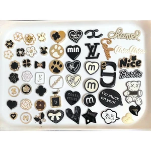 Set 12 Sticker/ Charm gắn dép giả kim trend mới