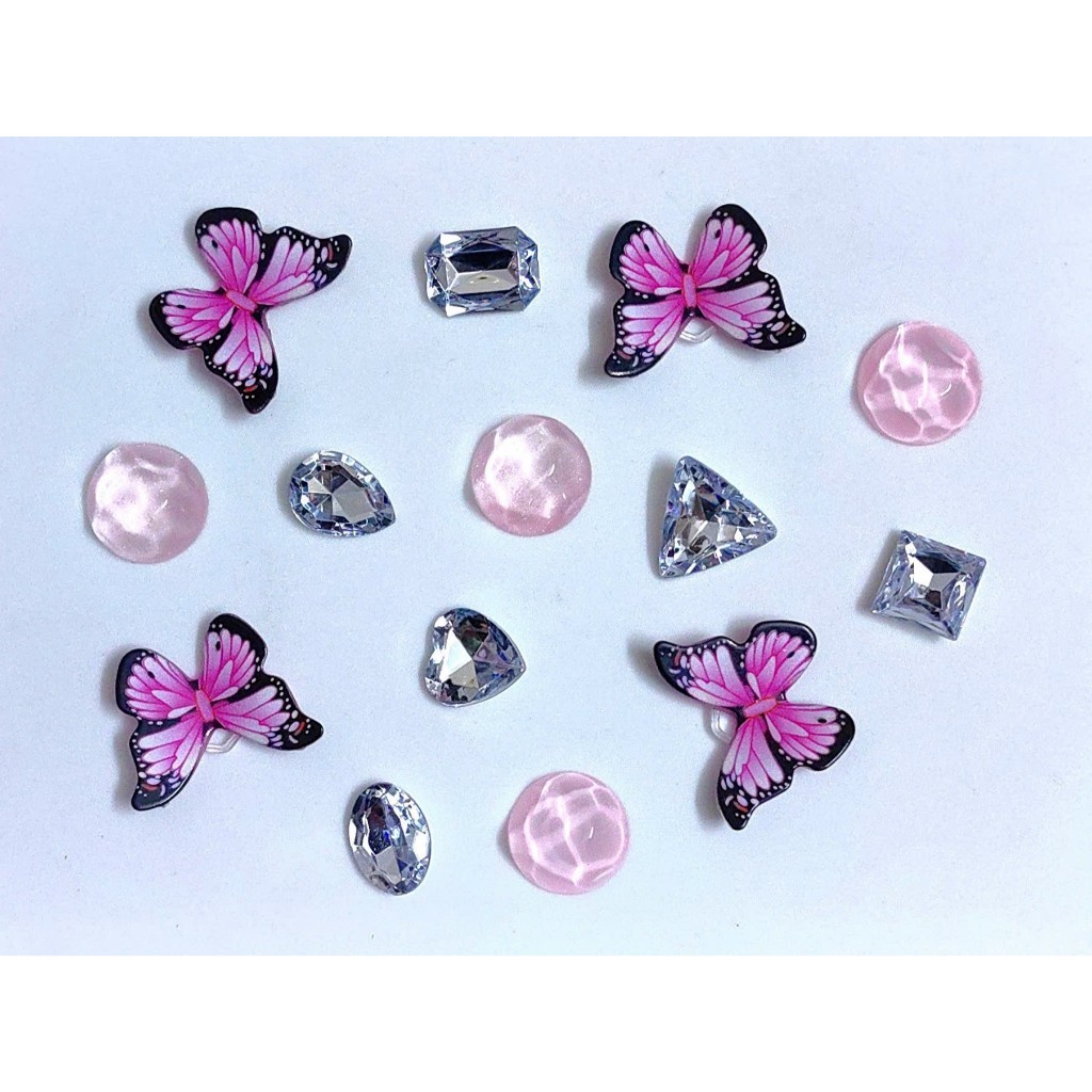 SET CHARM GẮN DÉP CAO CẤP: BƯỚM VÀ HOA
