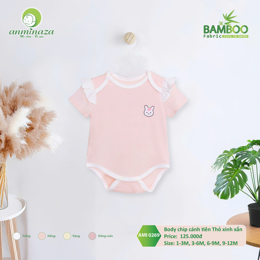 Body Chíp Cánh Tiên Thỏ Anminaza Vải Sợi Tre Petit Mát Thấm Hút Tốt - Hàng Chính Hãng AMI0269