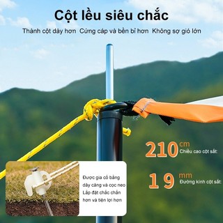Lều Cắm Trại cho 10-12 người lều 2 lớp chống mưa tốt, khung kim loại siêu bền, thao tác dễ dàng