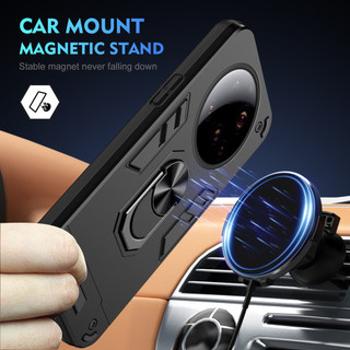 Dành Cho Xiaomi 15 Ultra Ốp điện thoại Thiết Kế Chiến Binh Lưng Cứng Có Giá Đỡ Nhẫn Chống Sốc Mềm TPU Nâng Cạnh Mỏng Bao