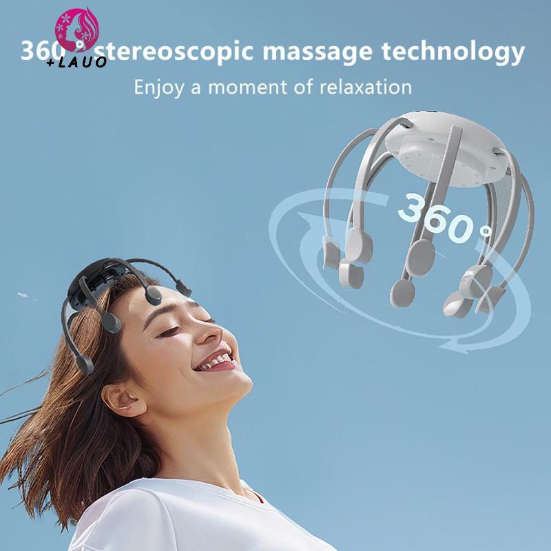 Springevenstar Điện Bạch Tuộc Móng Vuốt Đầu Máy Mát Xa 4 Chế Độ Massage Da Đầu Trị Liệu Đầu Trầy Xước Giảm Mệt Mỏi Cải Thiện Giấc Ngủ Springevenstar