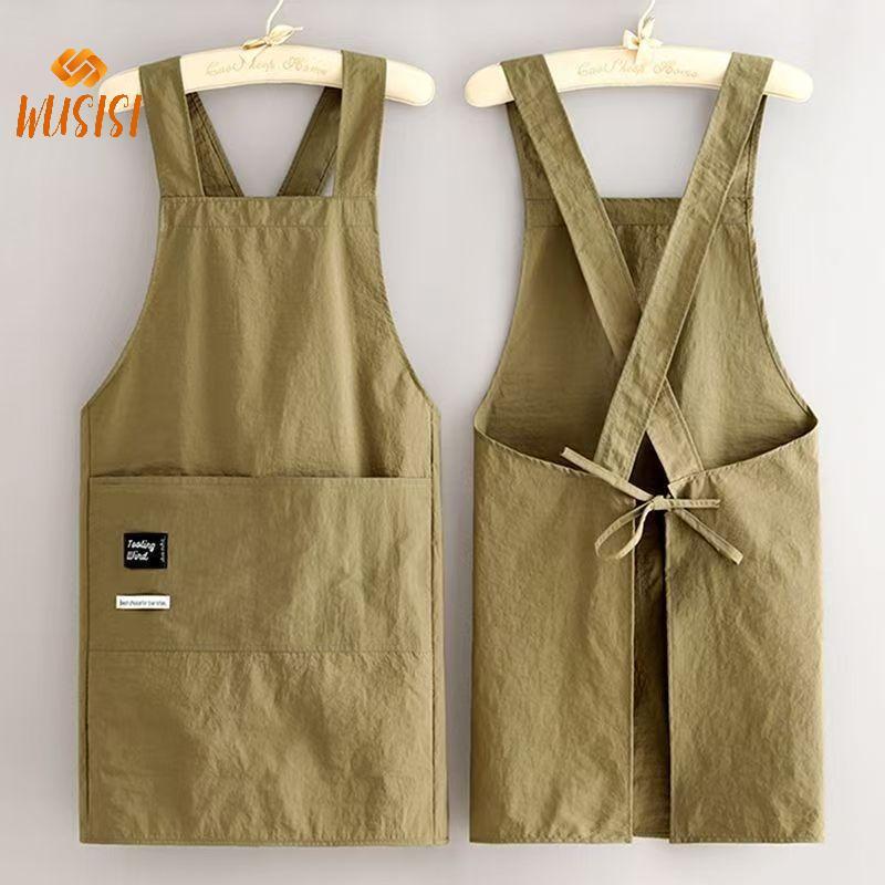 [WUSISI] Tạp dề nhà bếp nấu ăn Tạp dề eo người lớn chống mài mòn thoáng khí Chống bẩn Nhà hàng mềm mại Quần áo làm việc tại nhà MỚI