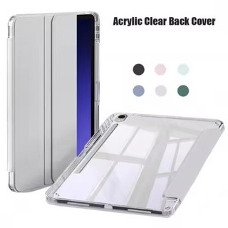 Ốp Lưng Cứng Acrylic Độ Trong Suốt Cao Cho Xiaomi Redmi Pad 2 Pro 12.1inch 2025 Pro 12.1 Xiaomi Poco Pad M1 12.1 2025 6S Pro 12.4 7S Pro 12.5 Ba Đứng Da Bảo Vệ Toàn Bộ